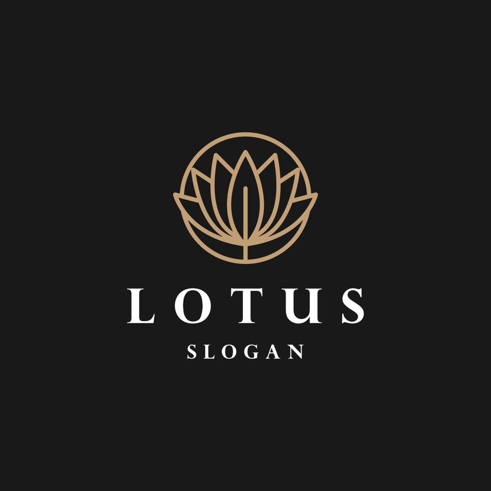 plantilla de diseño de icono de logotipo de loto vector