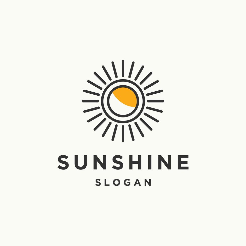 Sun shine logo icon design template vector