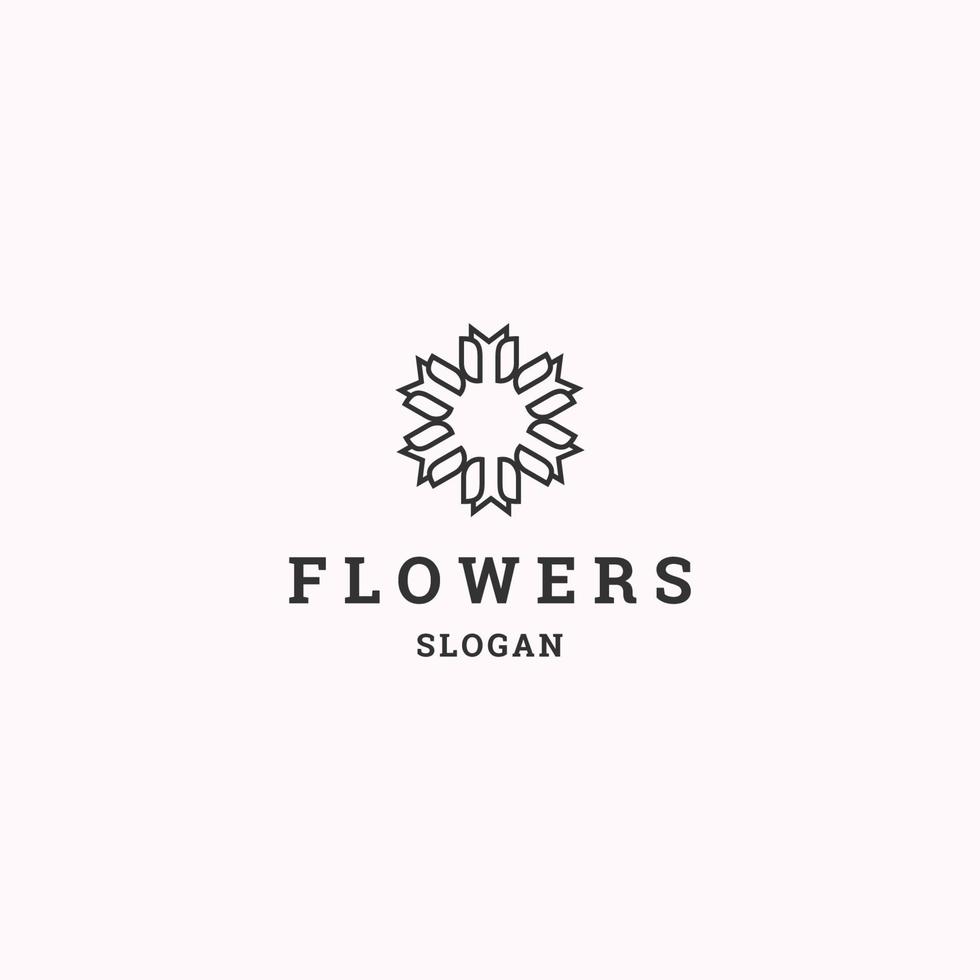 Flower logo icon design template vector