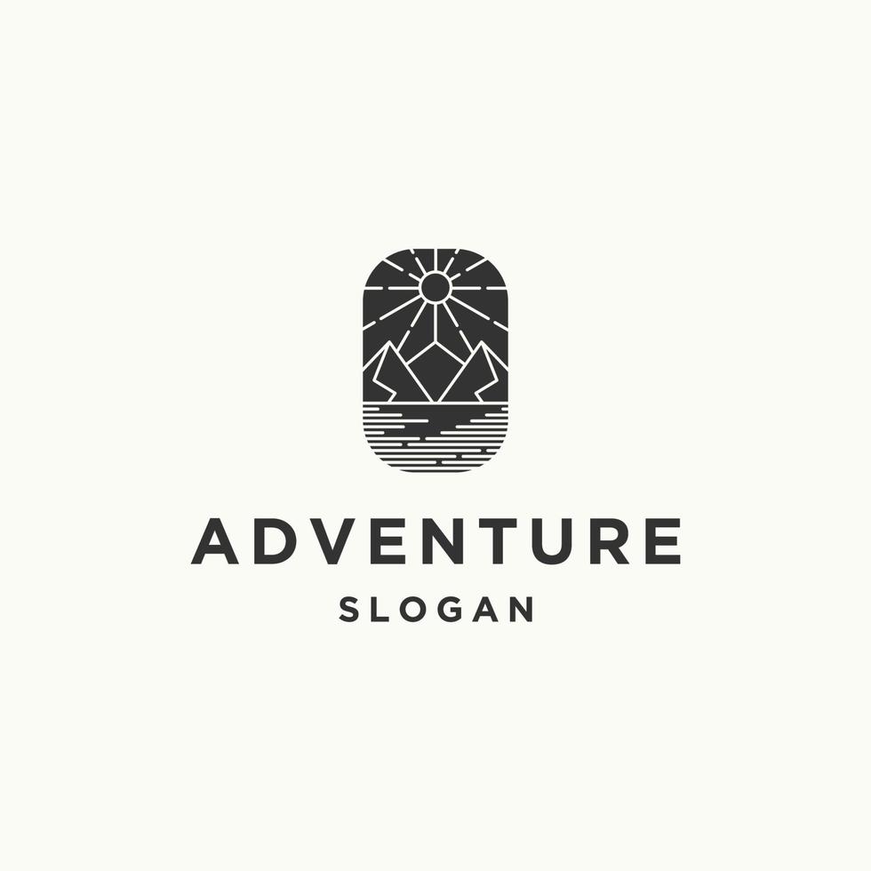 Adventure logo icon flat design template vector