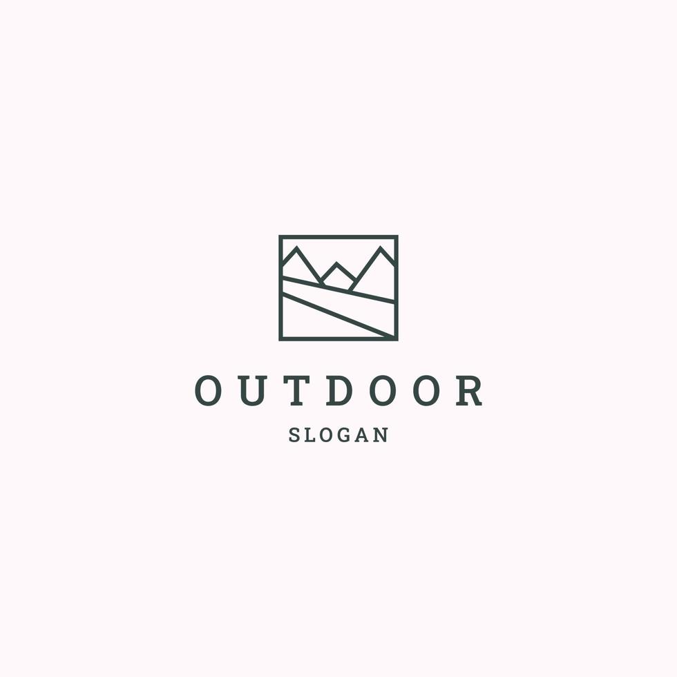 Outdoor logo icon flat design template vector