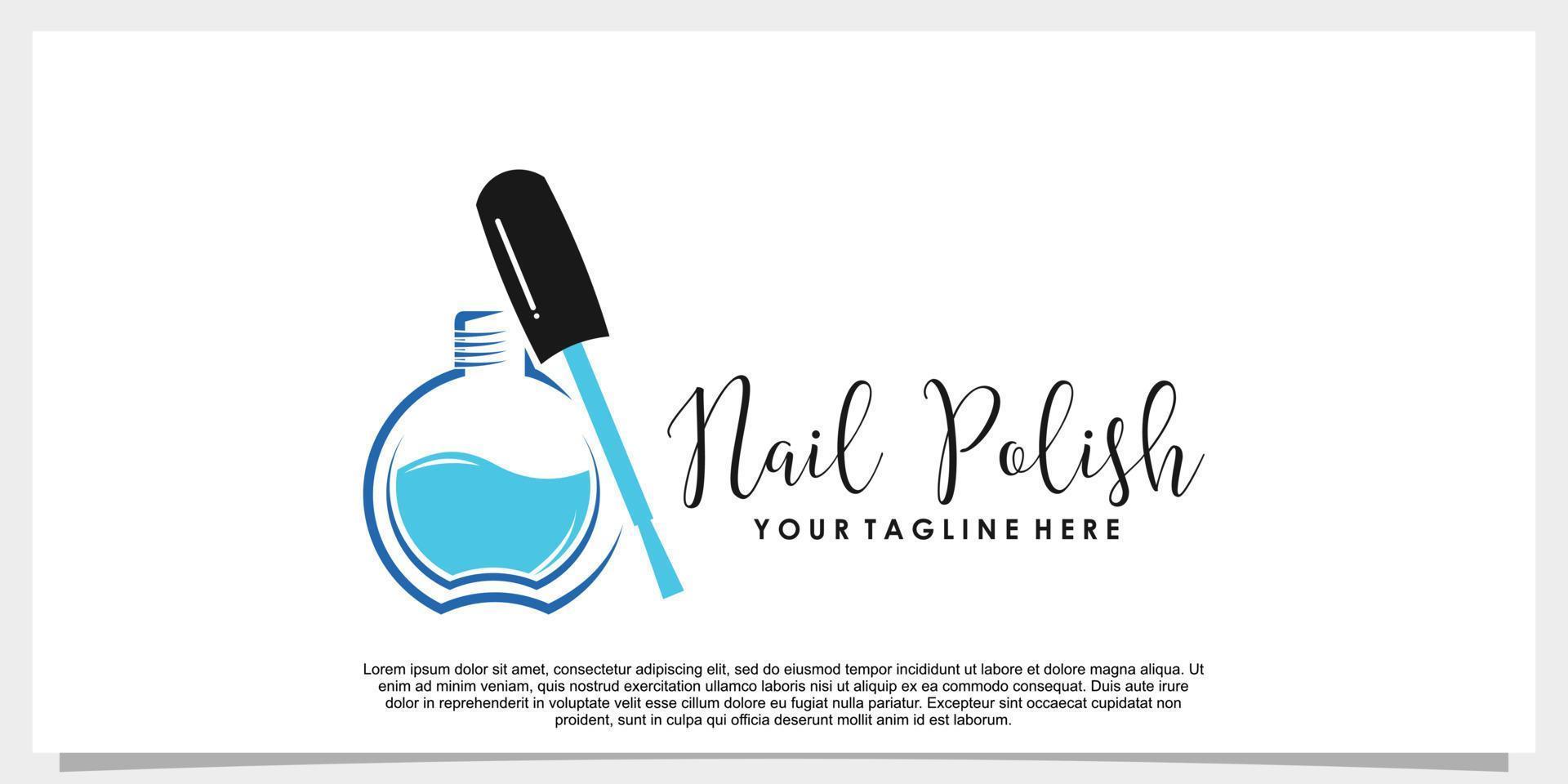 nail polish vector logo design template