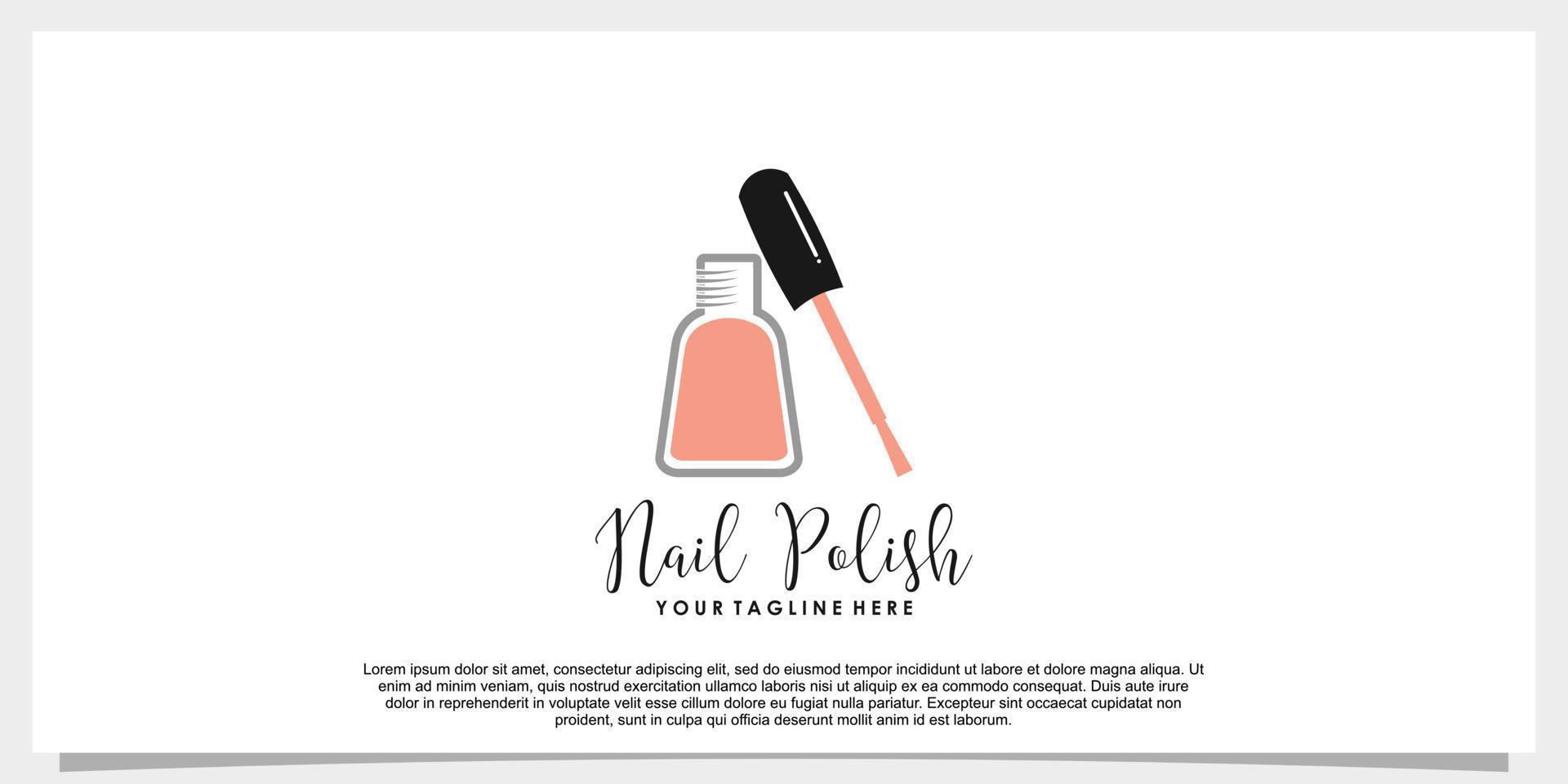 nail polish vector logo design template