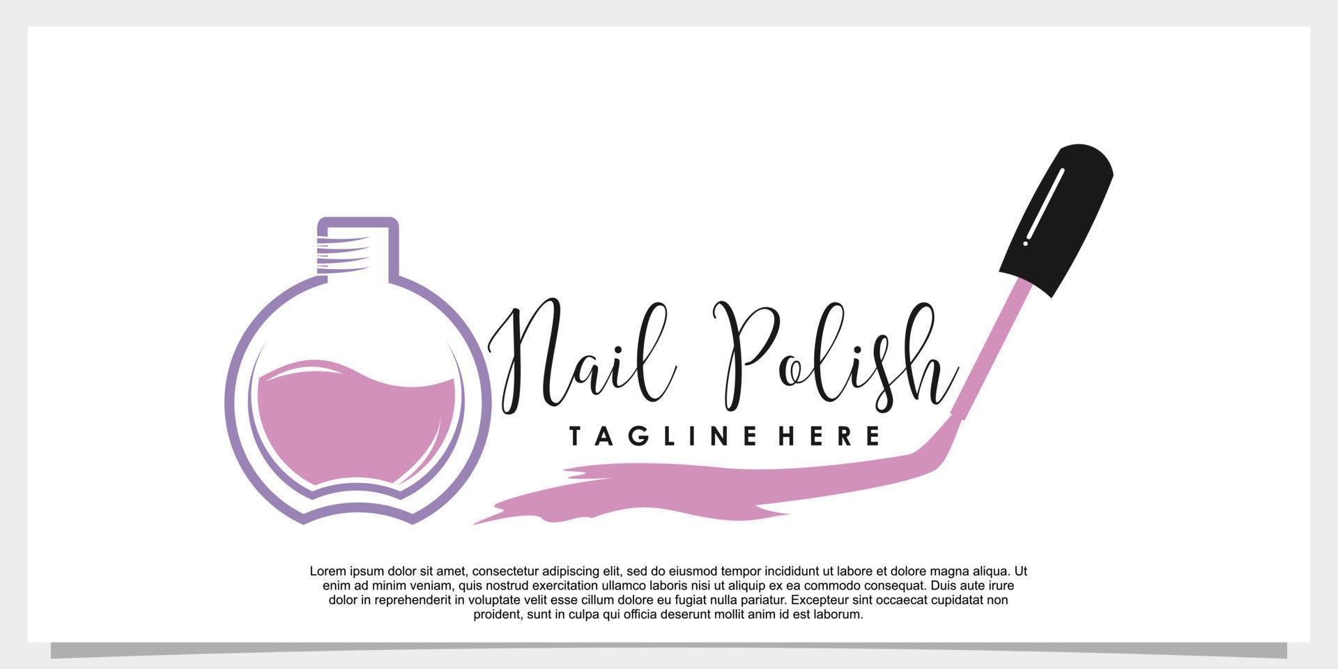 nail polish vector logo design template