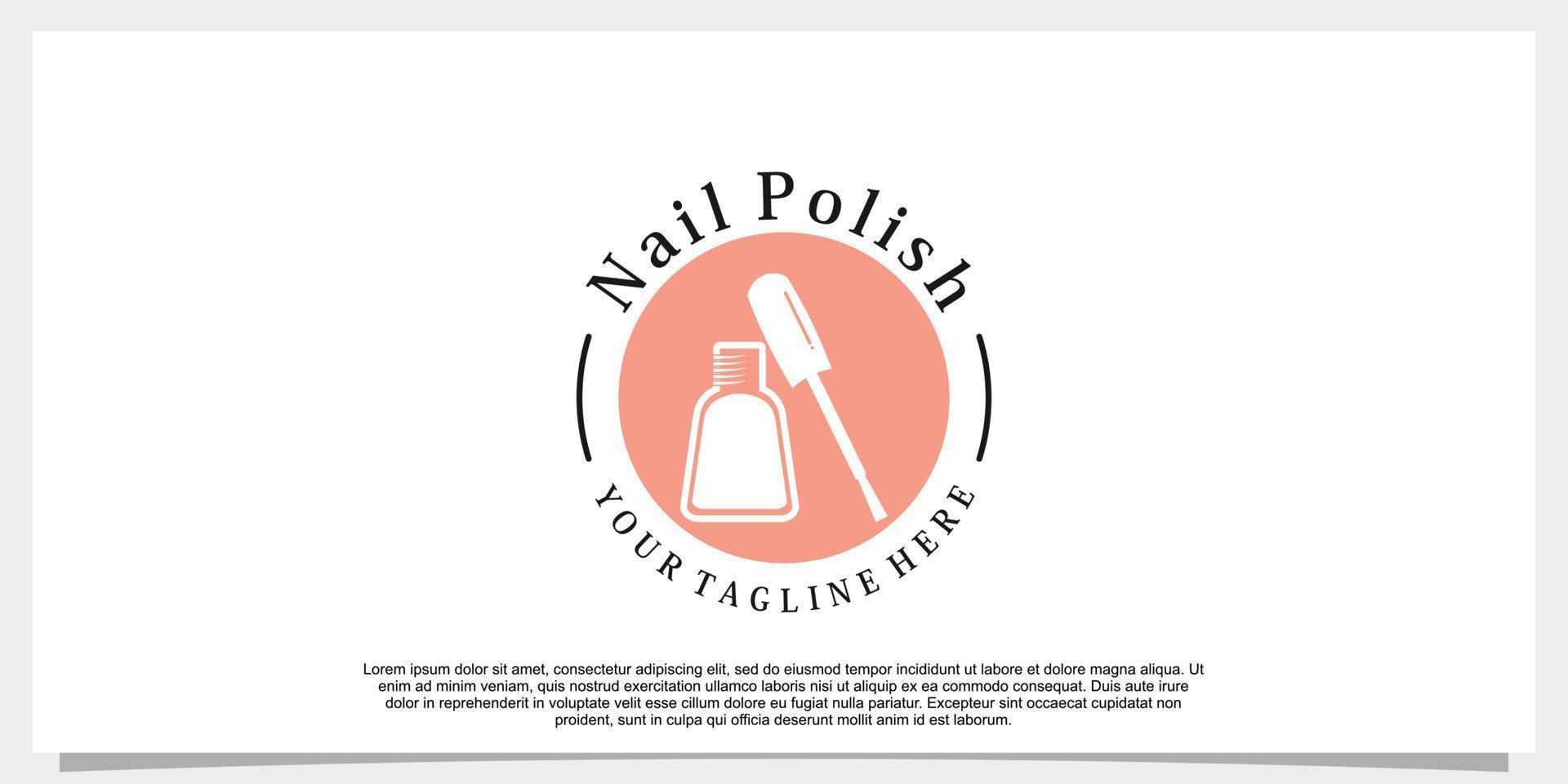 nail polish vector logo design template