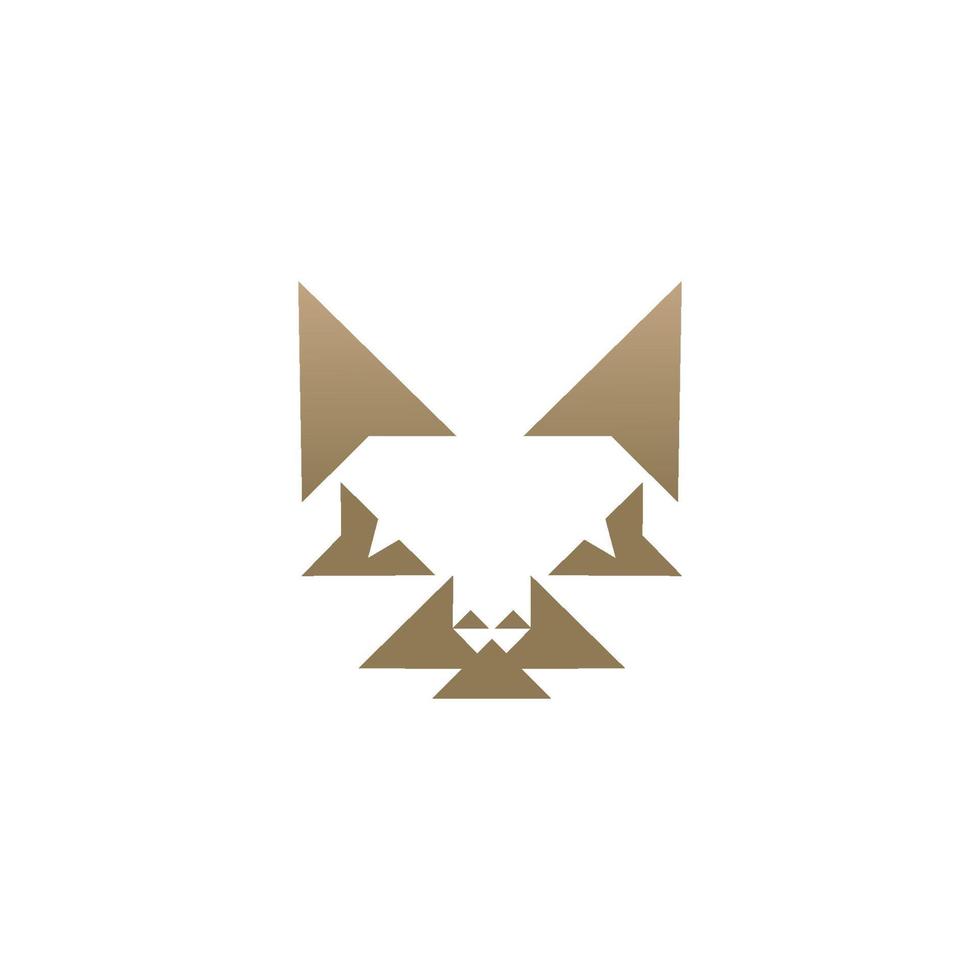 vector plano de plantilla de diseño de icono de logotipo de lobo