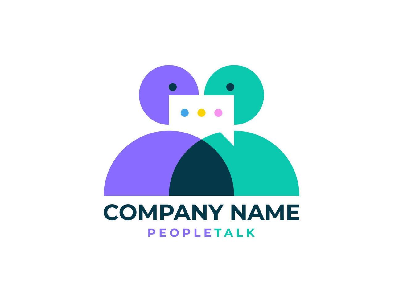 People Talk logo vector icon illustration