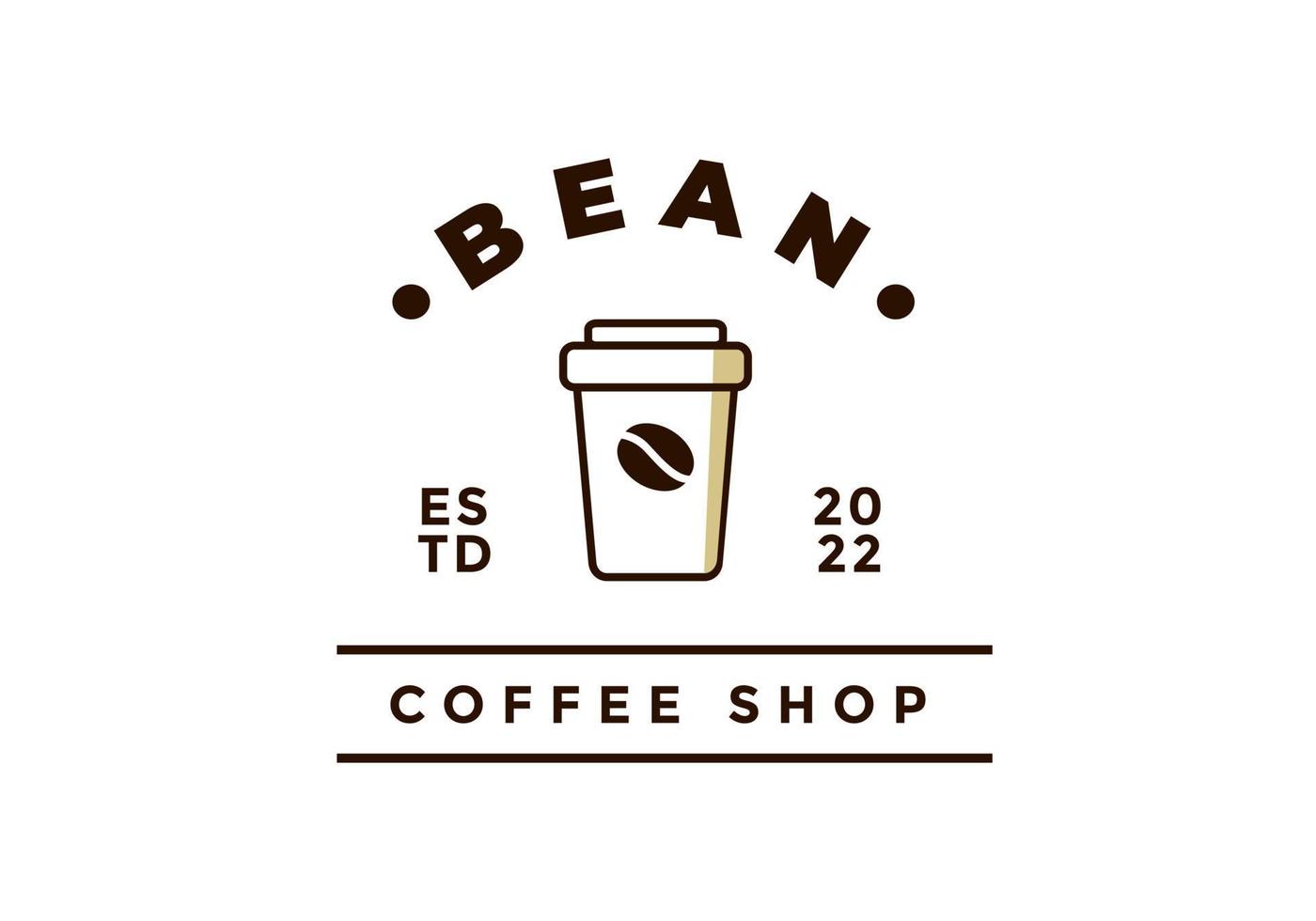 logotipo de café, adecuado para cafeterías, cafeterías y marcas de café. vector