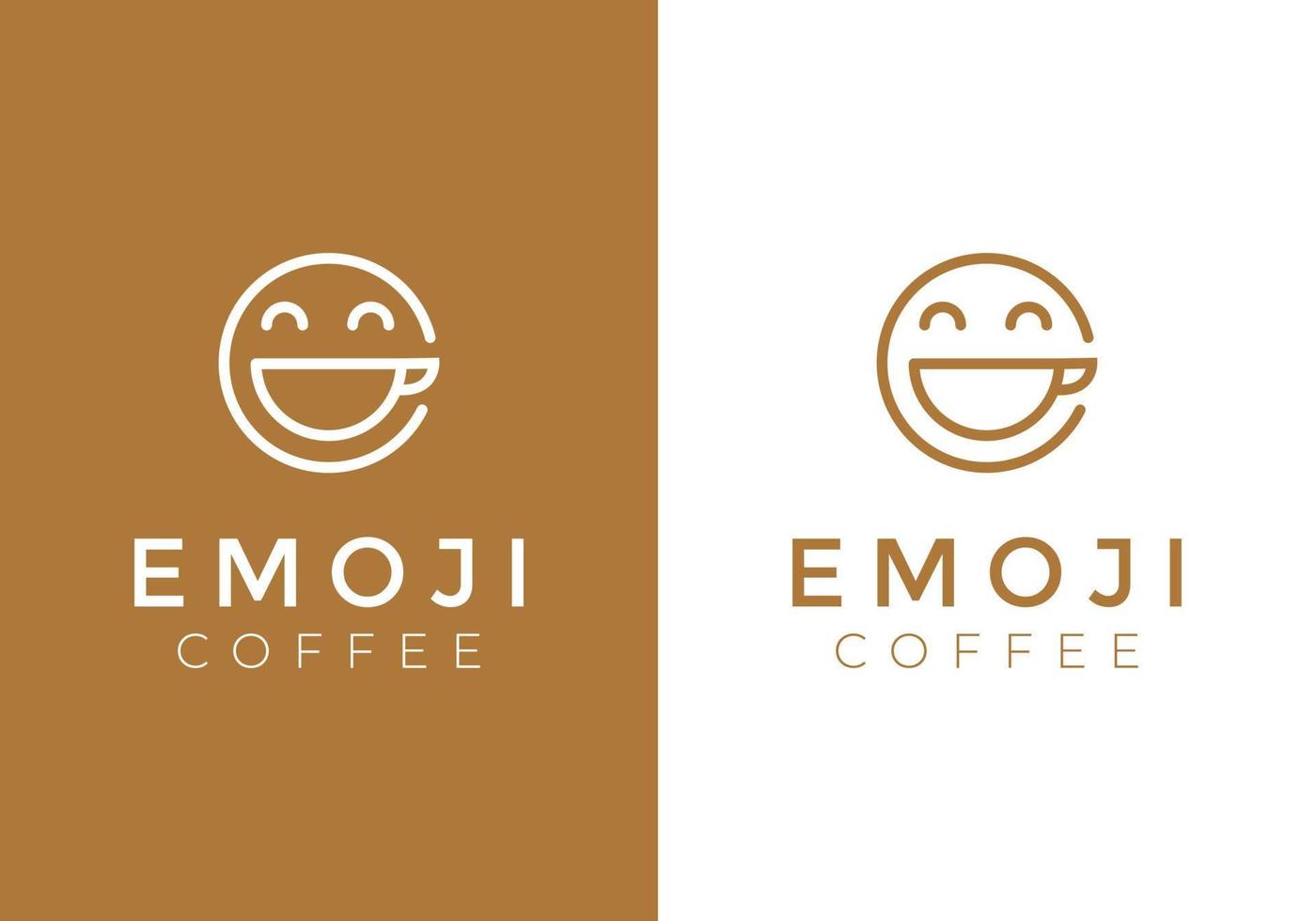 Logo emoticon, suitable for cafes, coffee shops, and coffee brands. vector