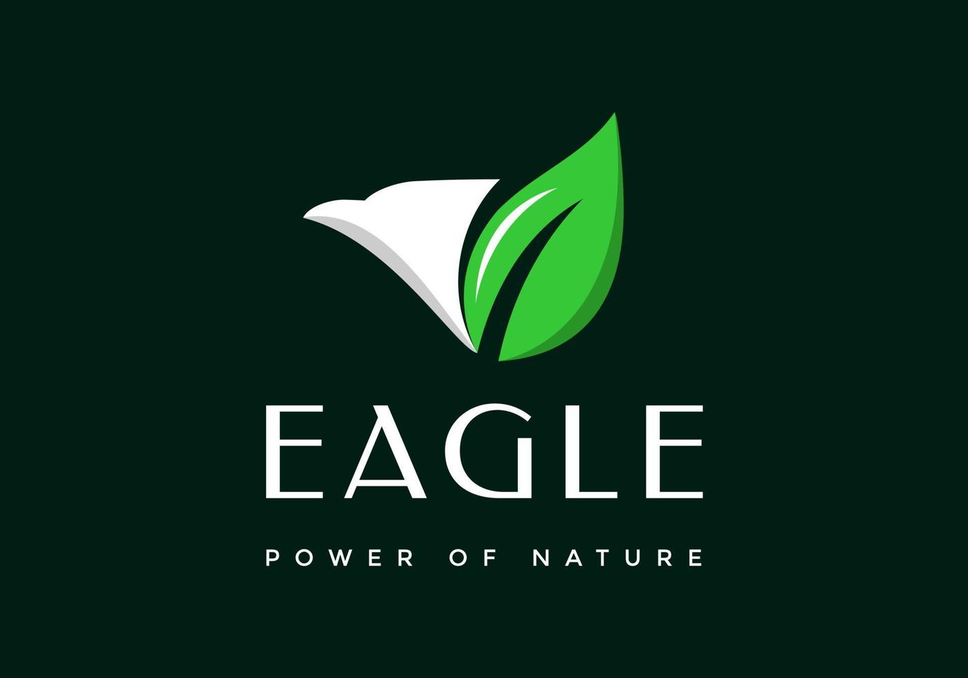 Natural eagle logo with simple design. vector