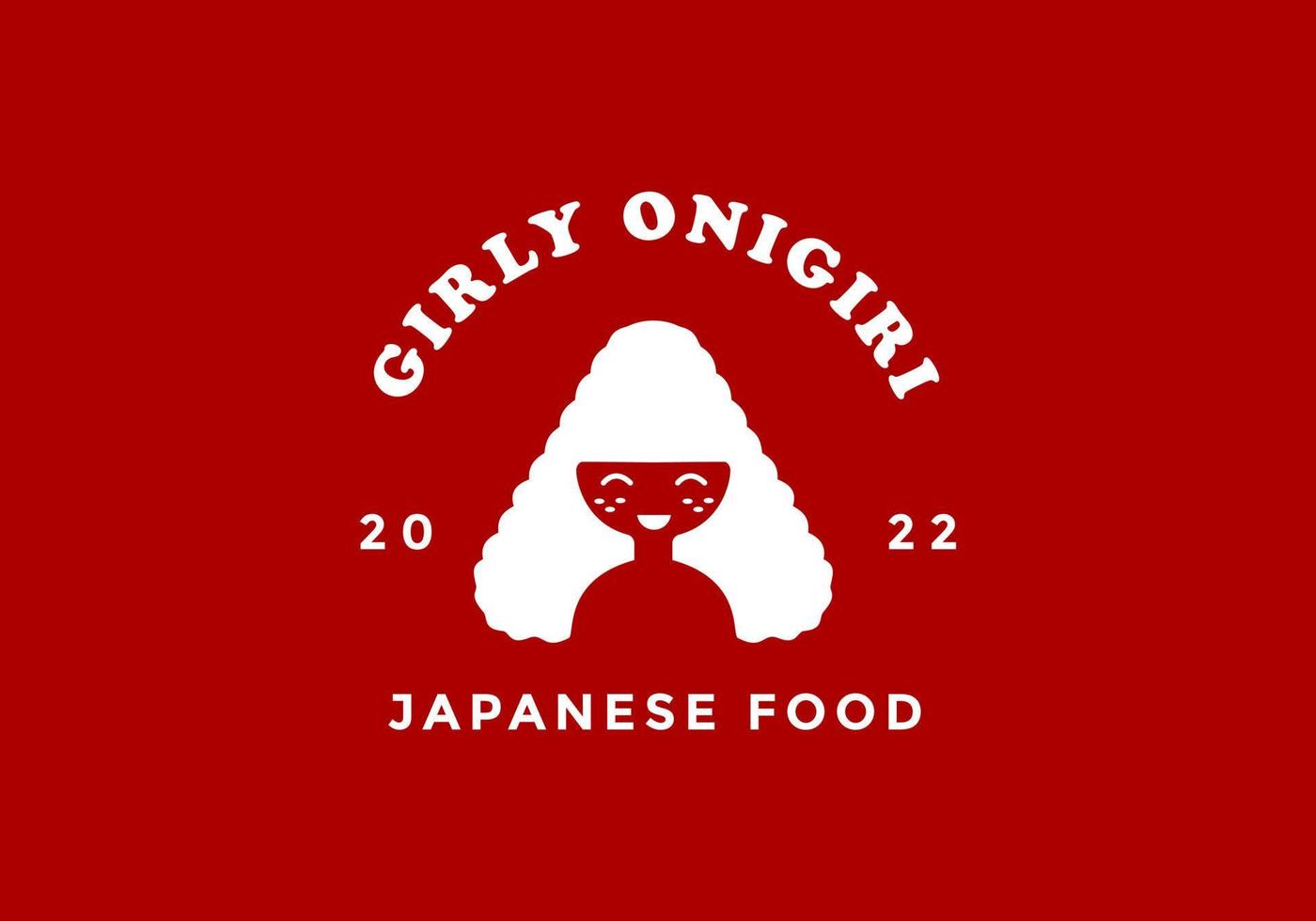 logotipo de onigiri, adecuado para cafés, restaurantes y más. vector