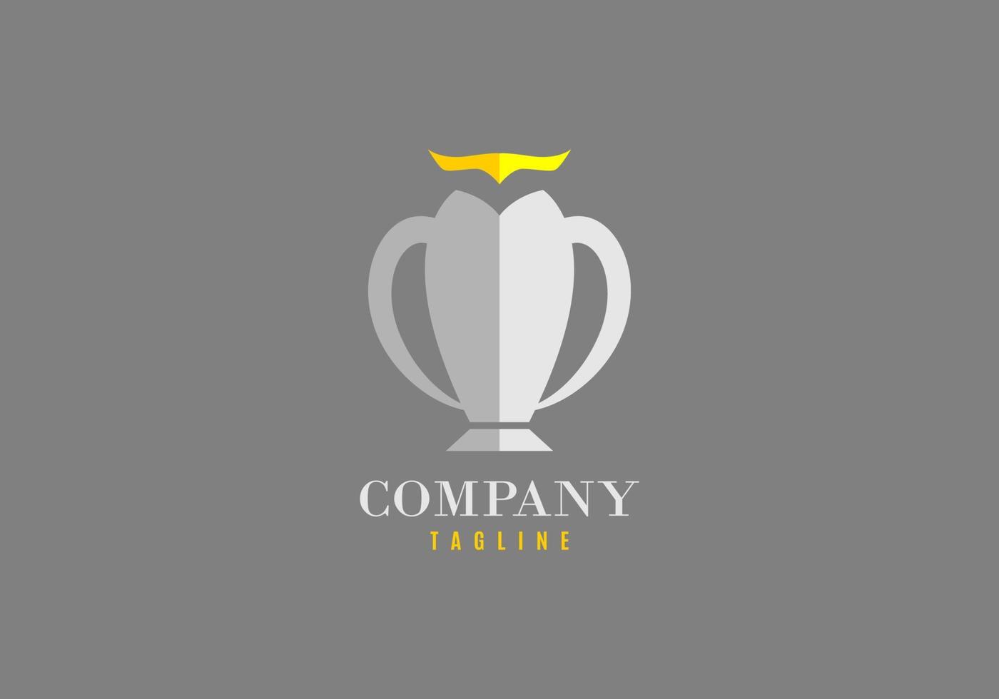 logotipo de trofeo de búho, perfecto para símbolos corporativos vector