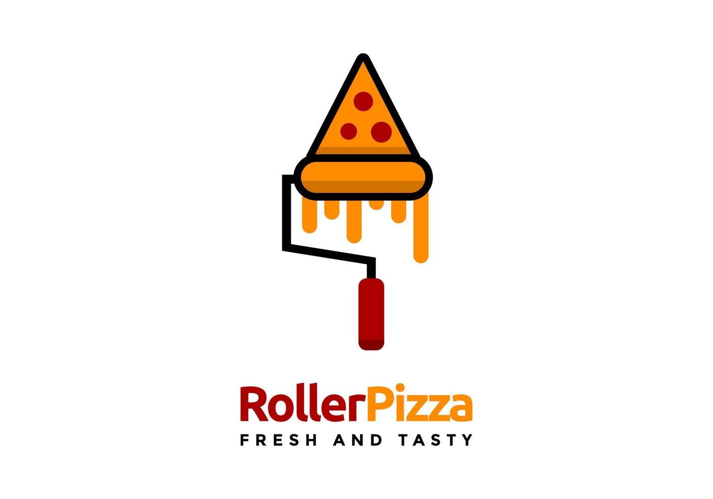 logotipo de pizza, perfecto para cafeterías y restaurantes. vector