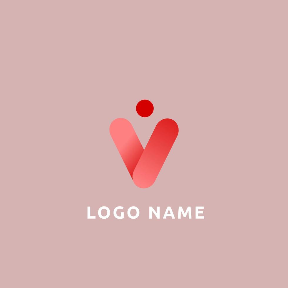 logotipo de la letra v con un concepto moderno adecuado para la empresa. vector