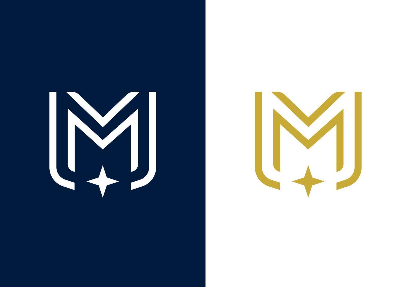 letter M, and V, suitable for the company's initial symbol. vector