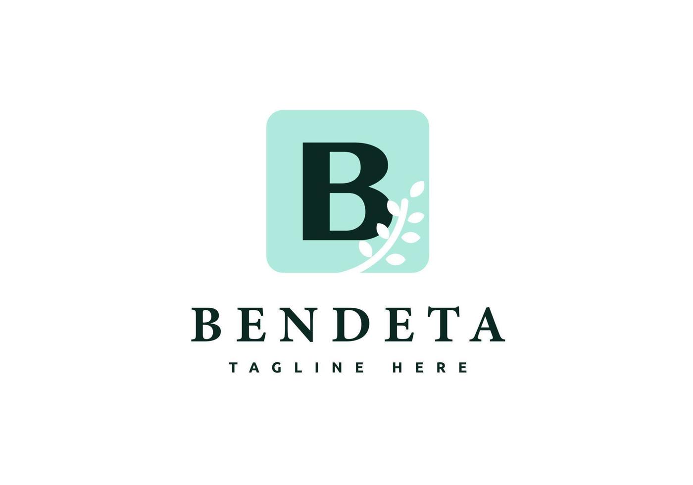 The letter B logo is suitable for salons, boutiques, and more. vector