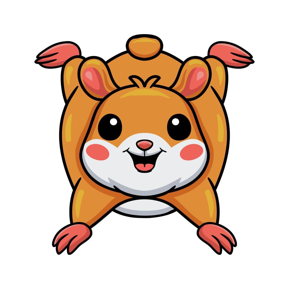 Cute little hamster cartoon character vector