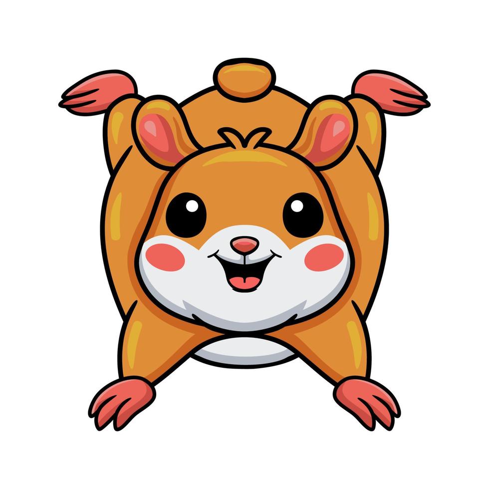 Cute little hamster cartoon character vector