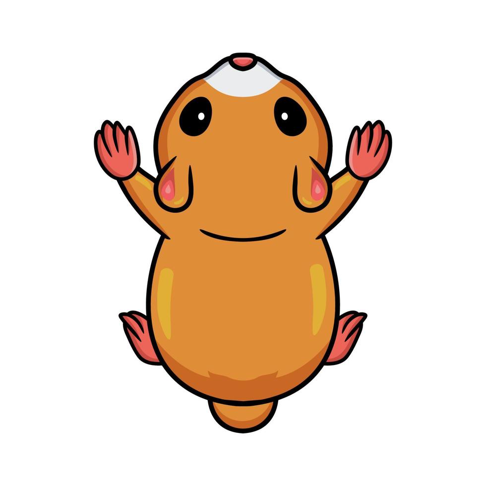 Cute little hamster cartoon character vector