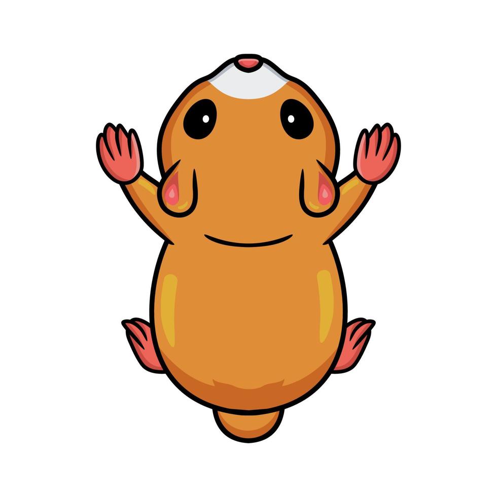 Cute little hamster cartoon character vector