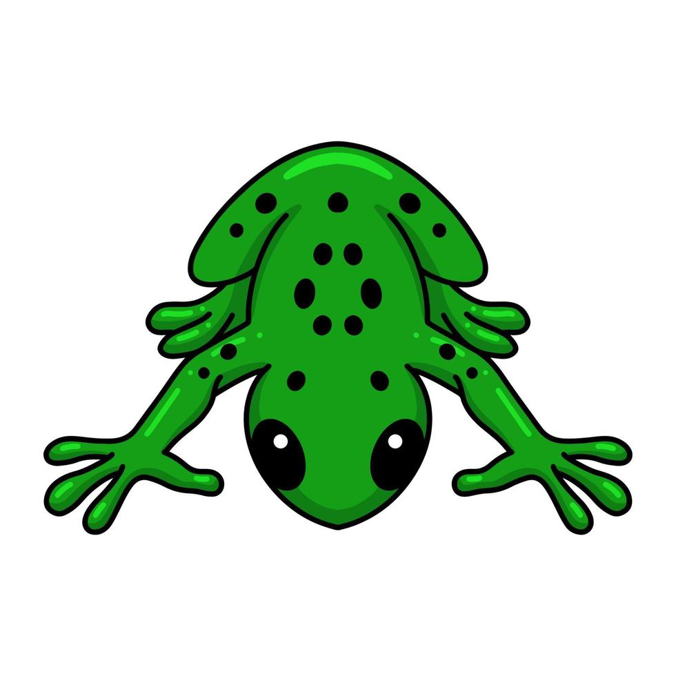 Cute little frog cartoon character vector