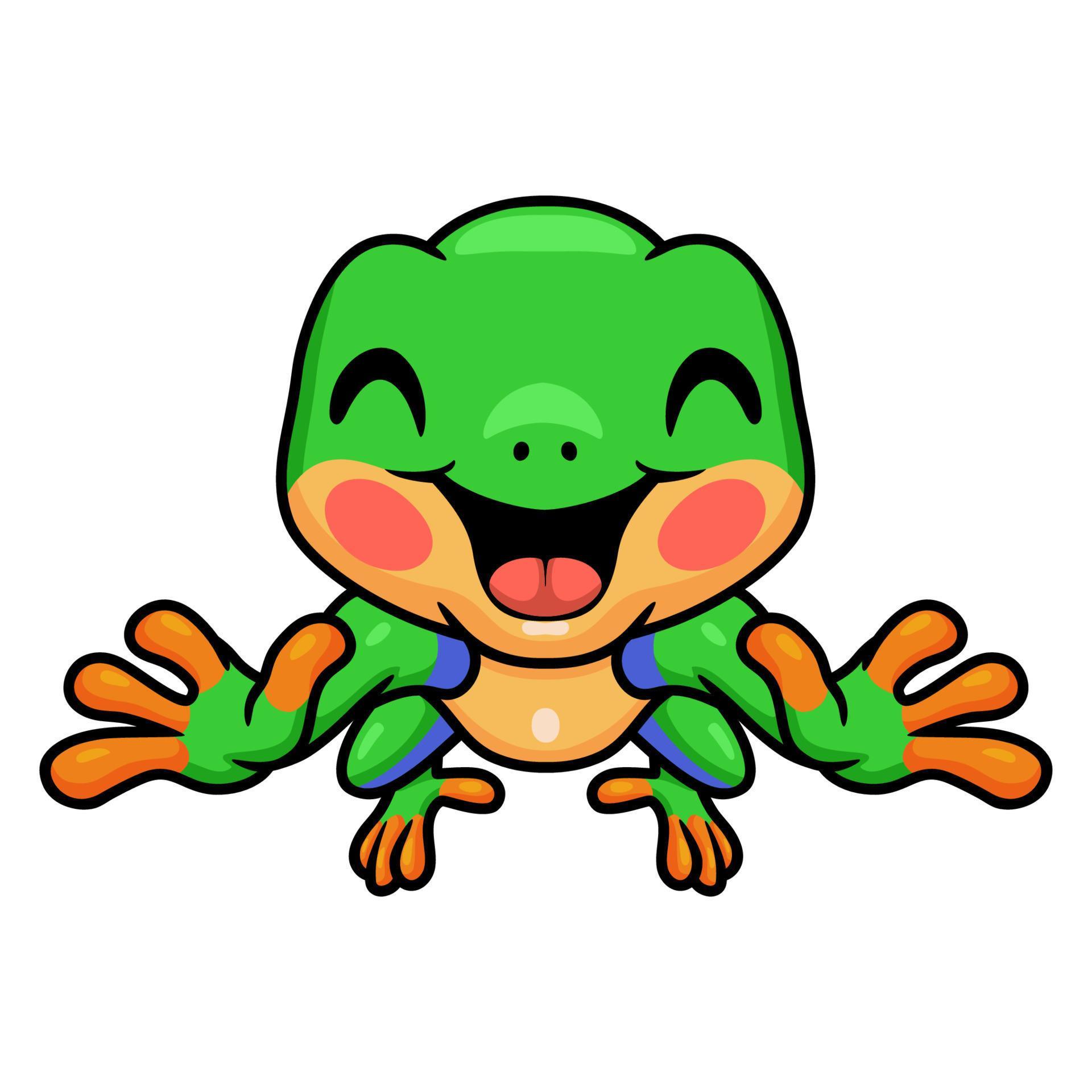 Cute little frog cartoon character 13548441 Vector Art at Vecteezy