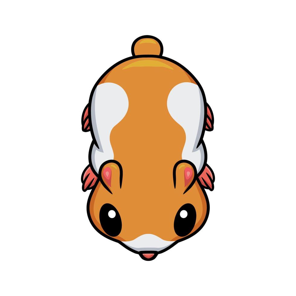 Cute little hamster cartoon character vector