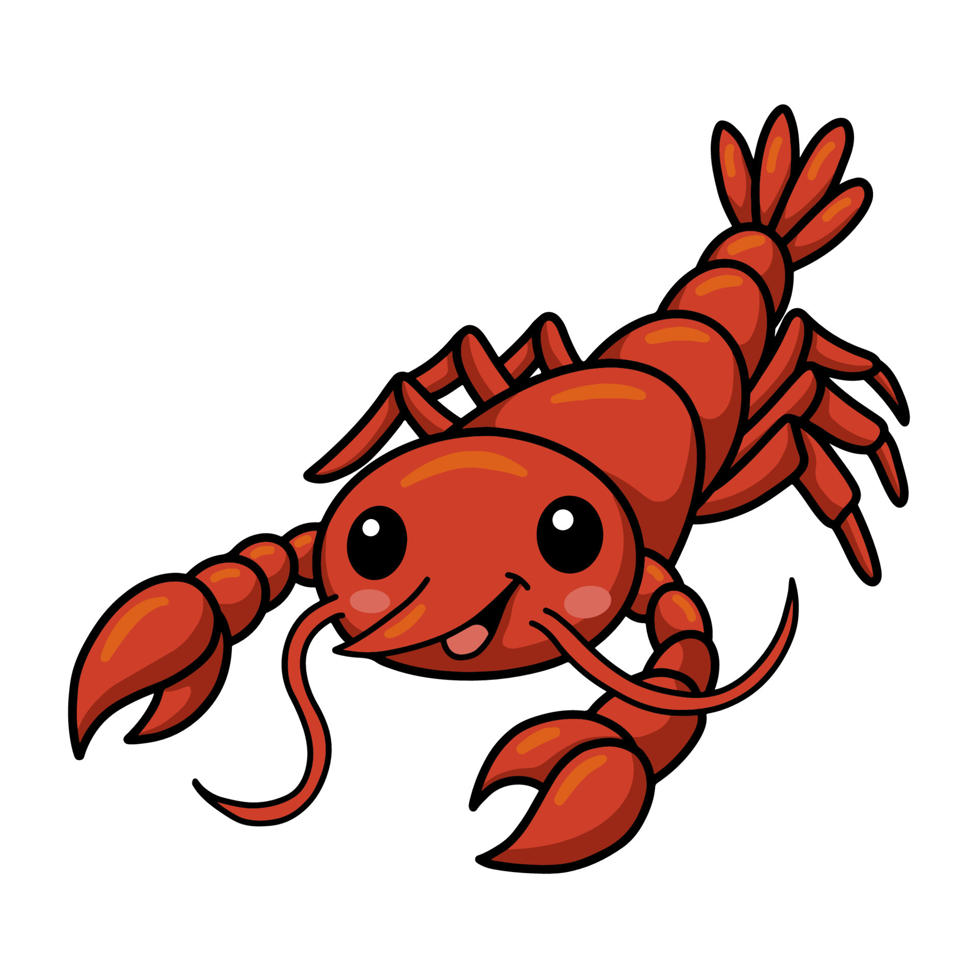 Cute little lobster cartoon character 13548497 Vector Art at Vecteezy