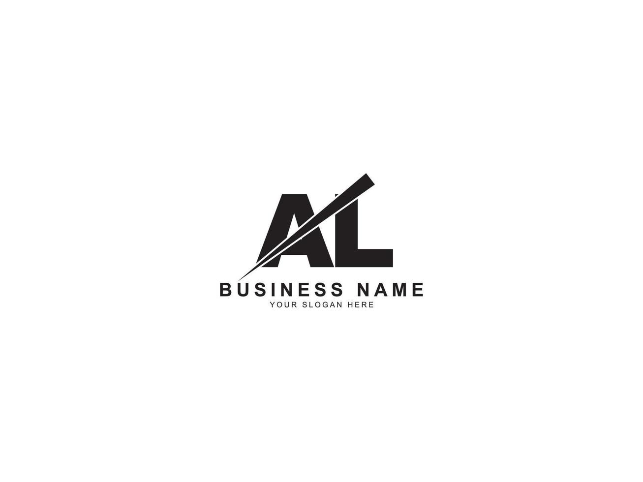 Letter Al Logo Icon, Minimalist AL Logo Letter Design vector