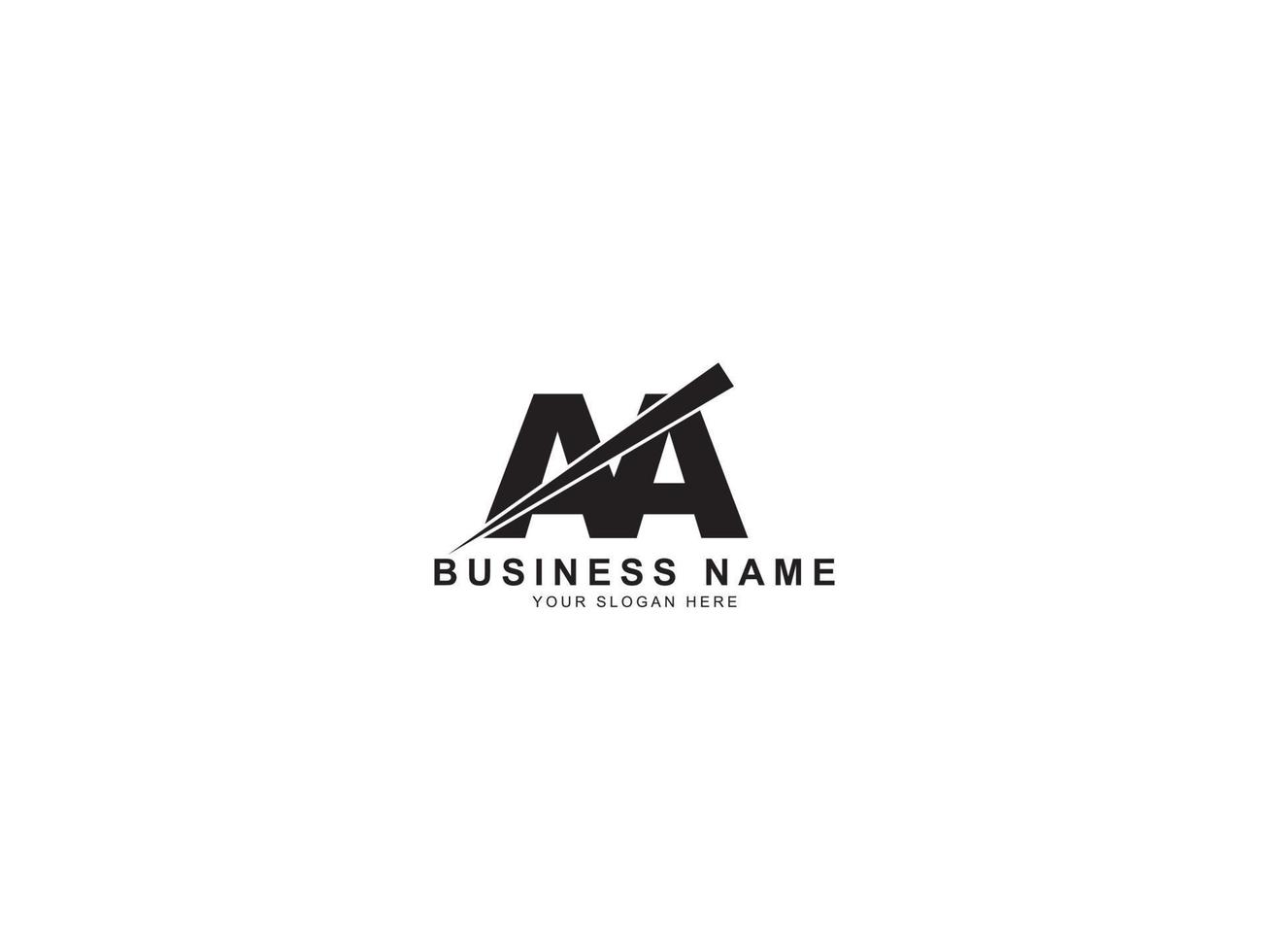 Letter AA Logo Icon, Minimalist AA Logo Letter Design vector