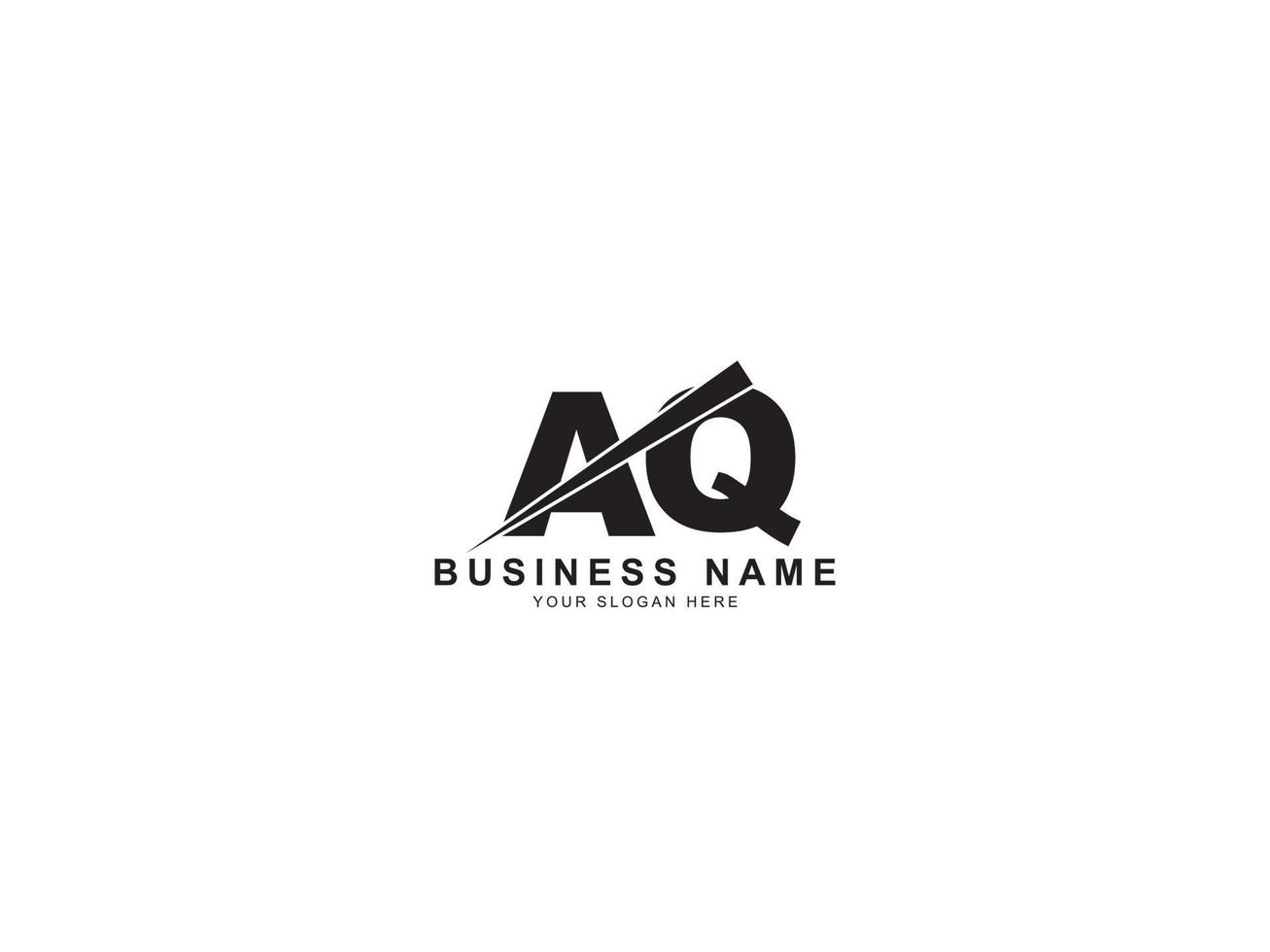 Letter Aq Logo Icon, Minimalist AQ Logo Letter Design vector