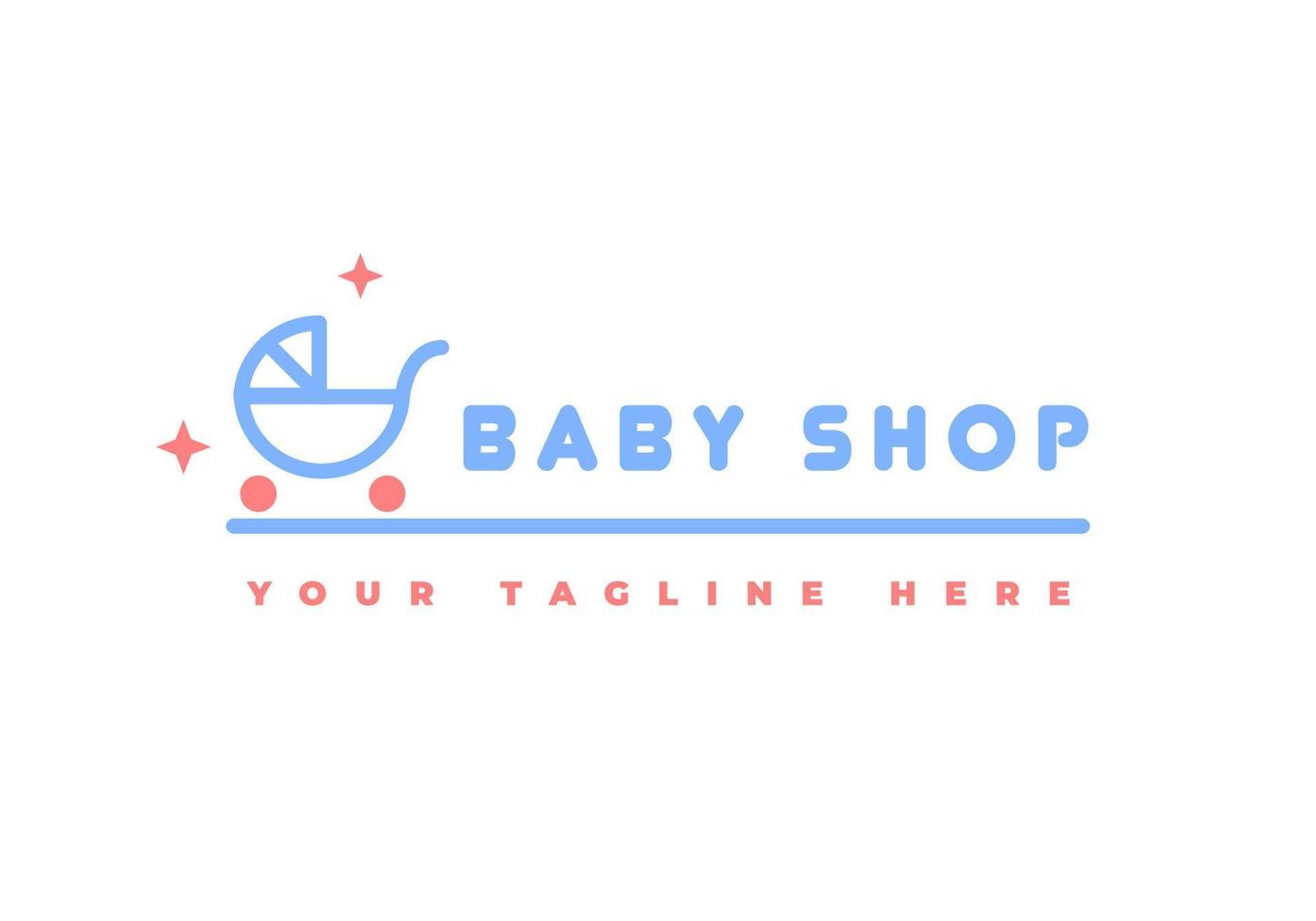 logotipo de bebé, adecuado para tienda de niños. vector