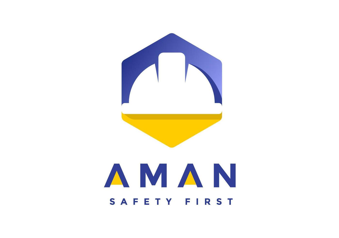 The safety helmet logo and suitable for construction companies. vector