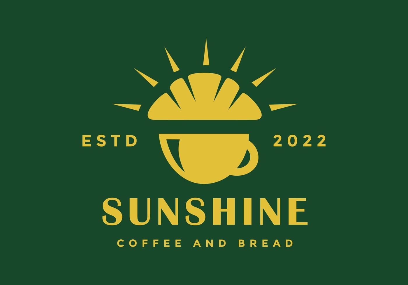 The coffee and bread logo is perfect for bakeries, coffee shops, cafes, and more. vector