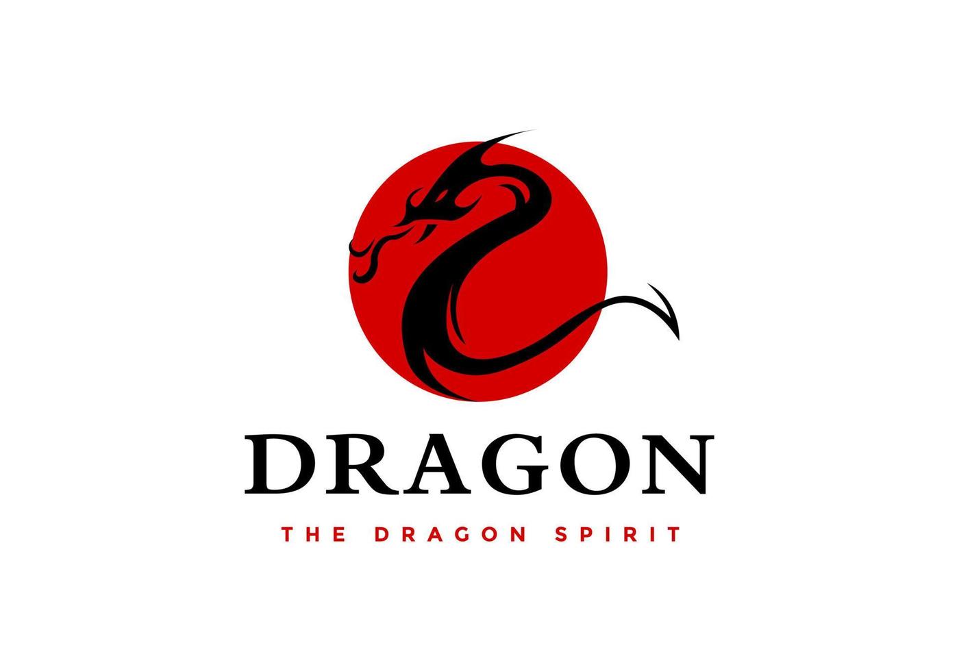 logotipo de ilustración de dragón, sobre un fondo blanco. vector