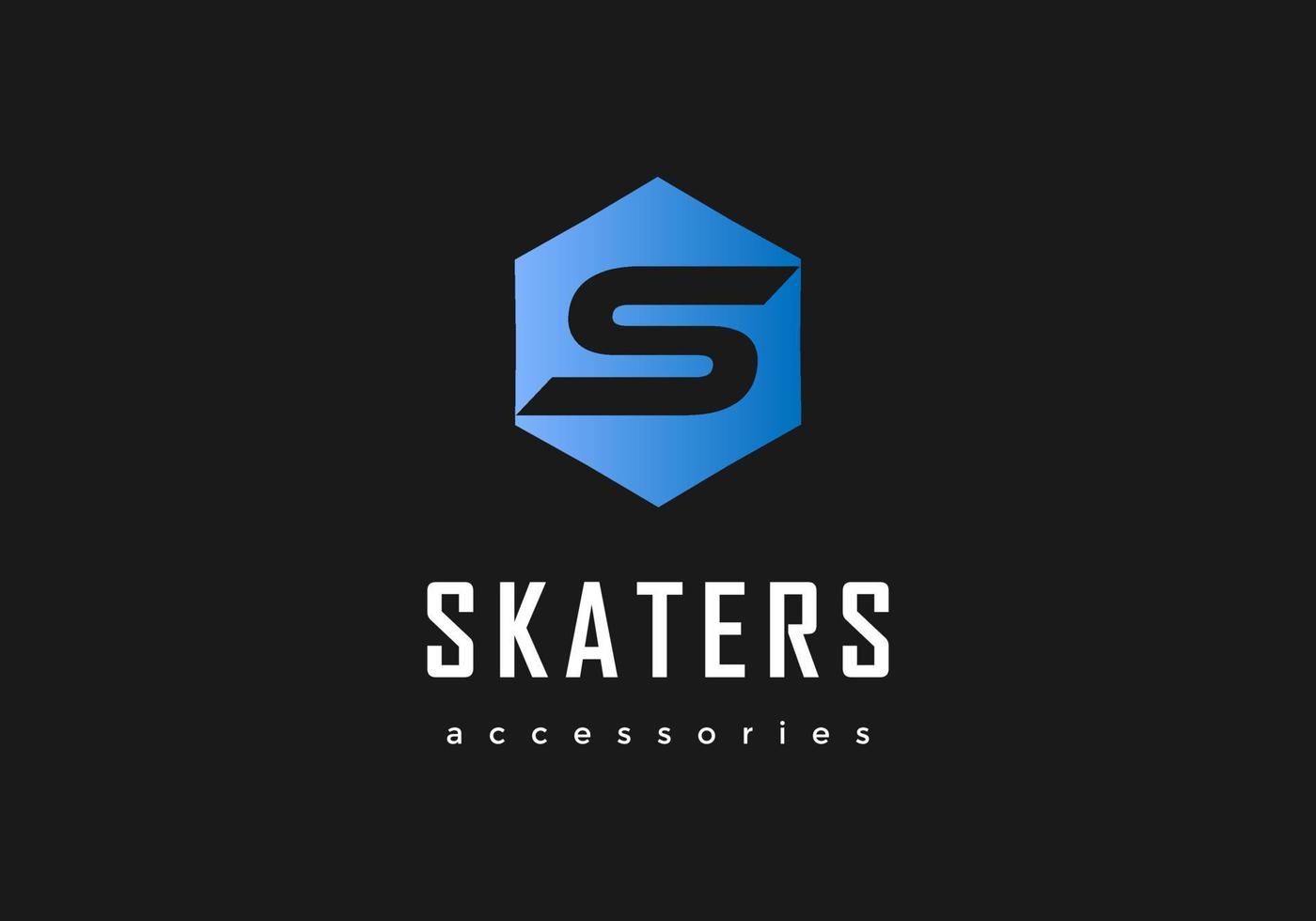 logotipo de la letra s, perfecto para tiendas de skate. vector