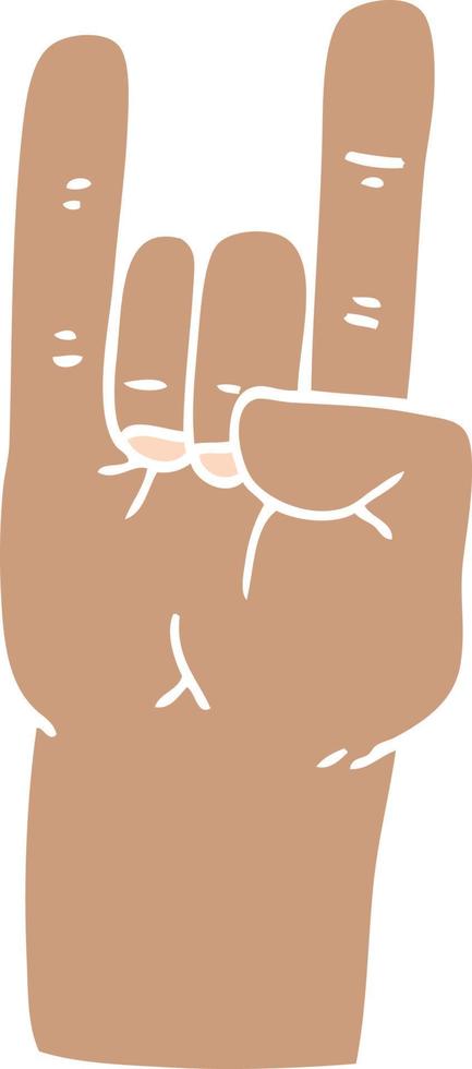 cartoon metal hand sign vector