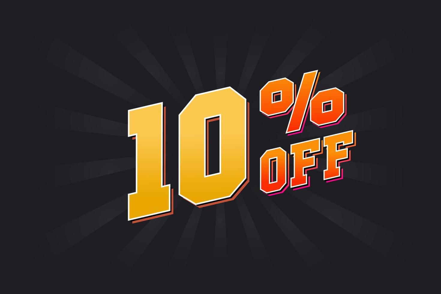 10 Percent off Special Discount Offer. 10 off Sale of advertising campaign vector graphics.
