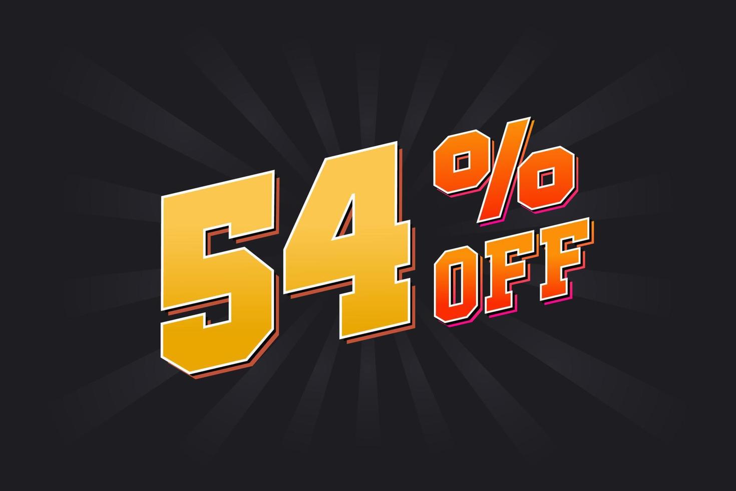 54 Percent off Special Discount Offer. 54 off Sale of advertising campaign vector graphics.