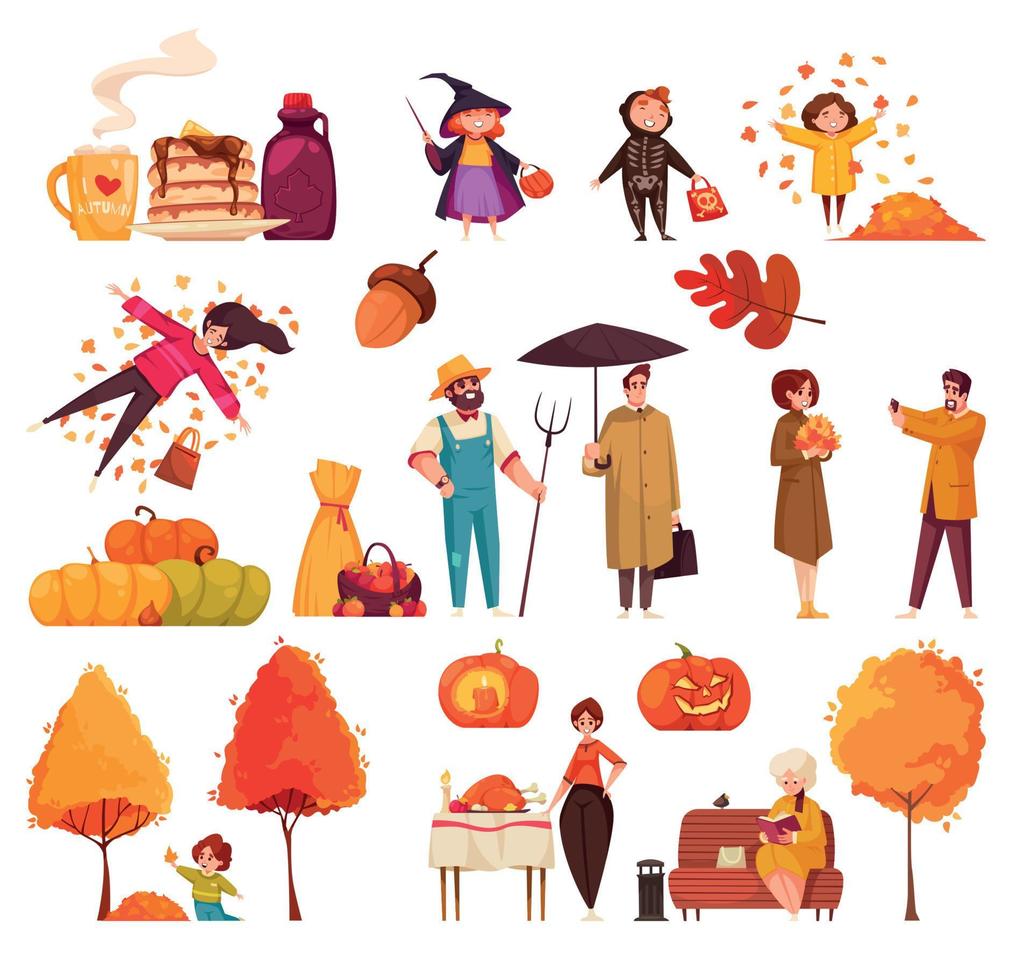 Autumn Symbols Set vector