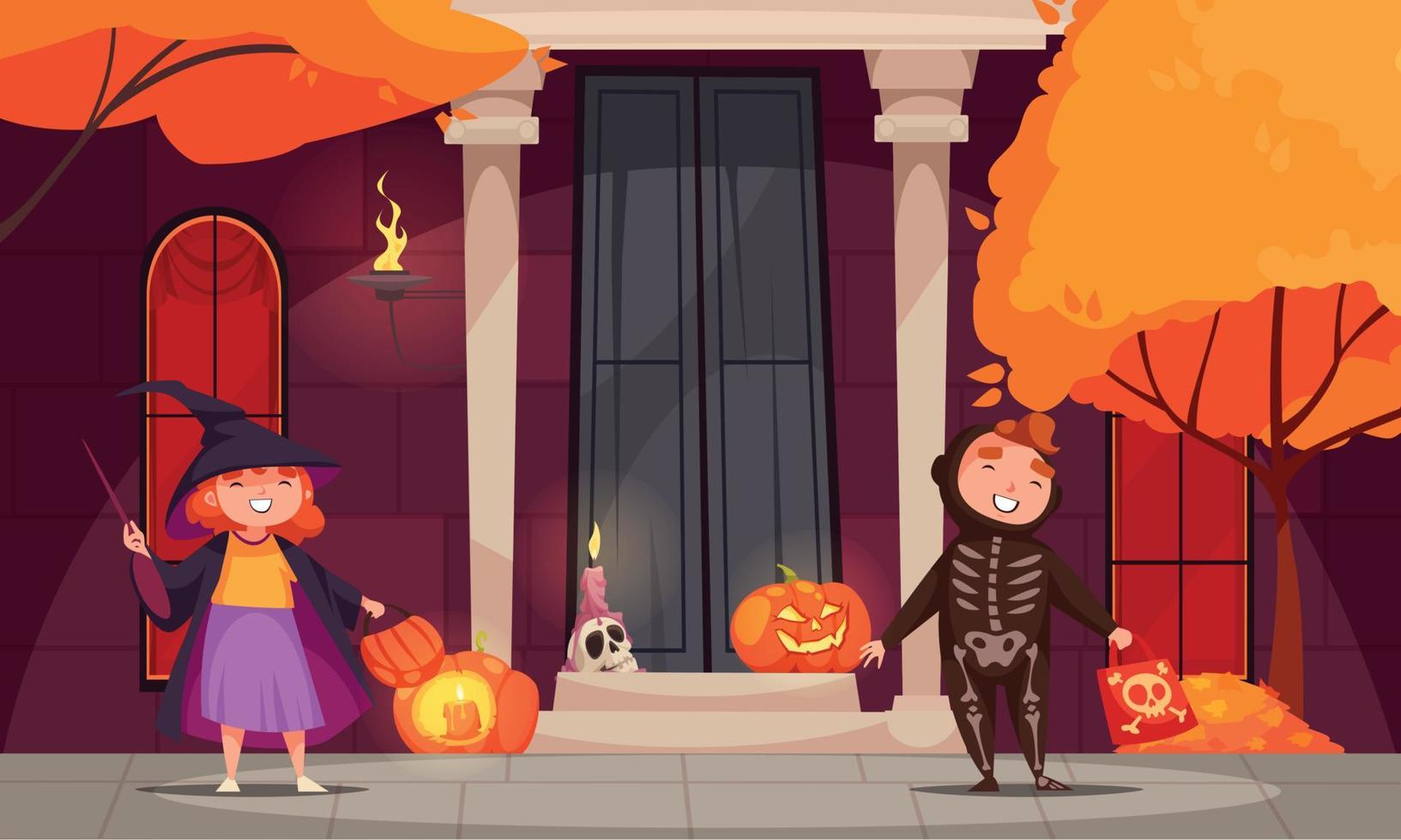 Halloween Cartoon Concept vector