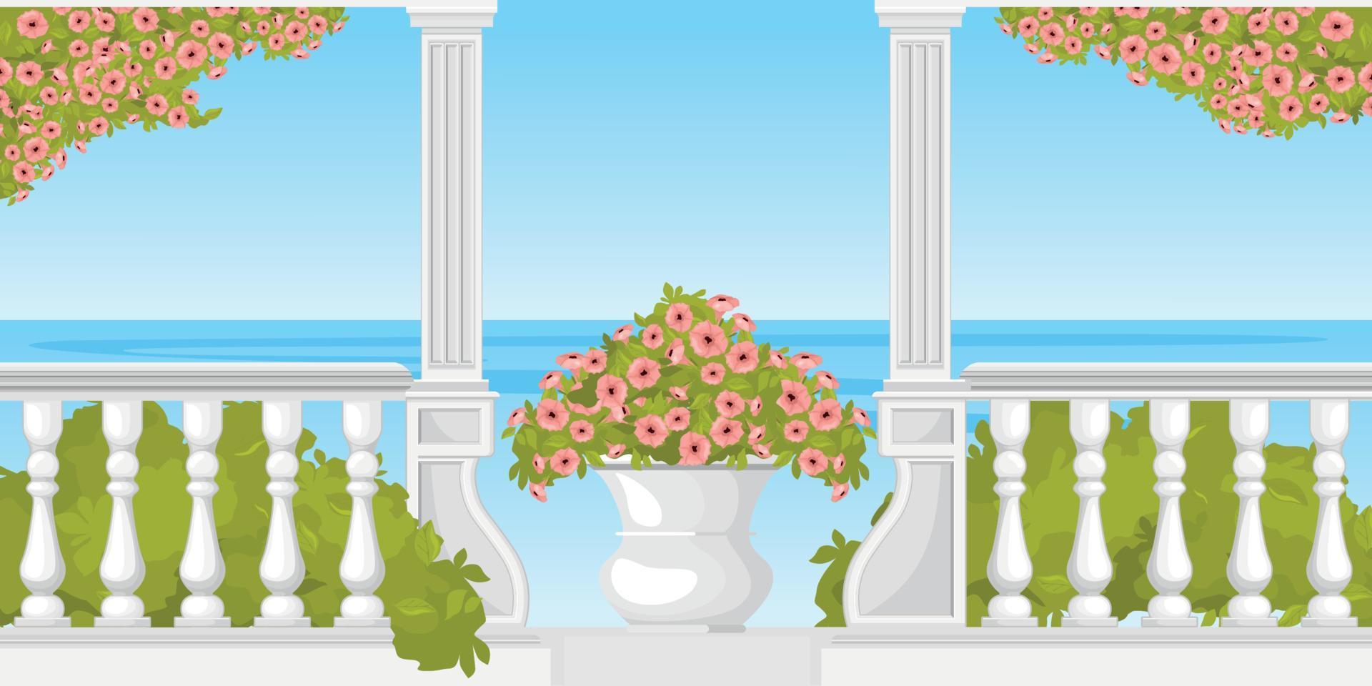 Balusters Column Terrace Composition vector