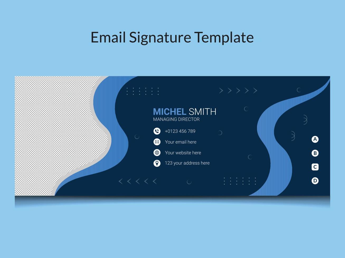Email Signature or Footer Templates vector
