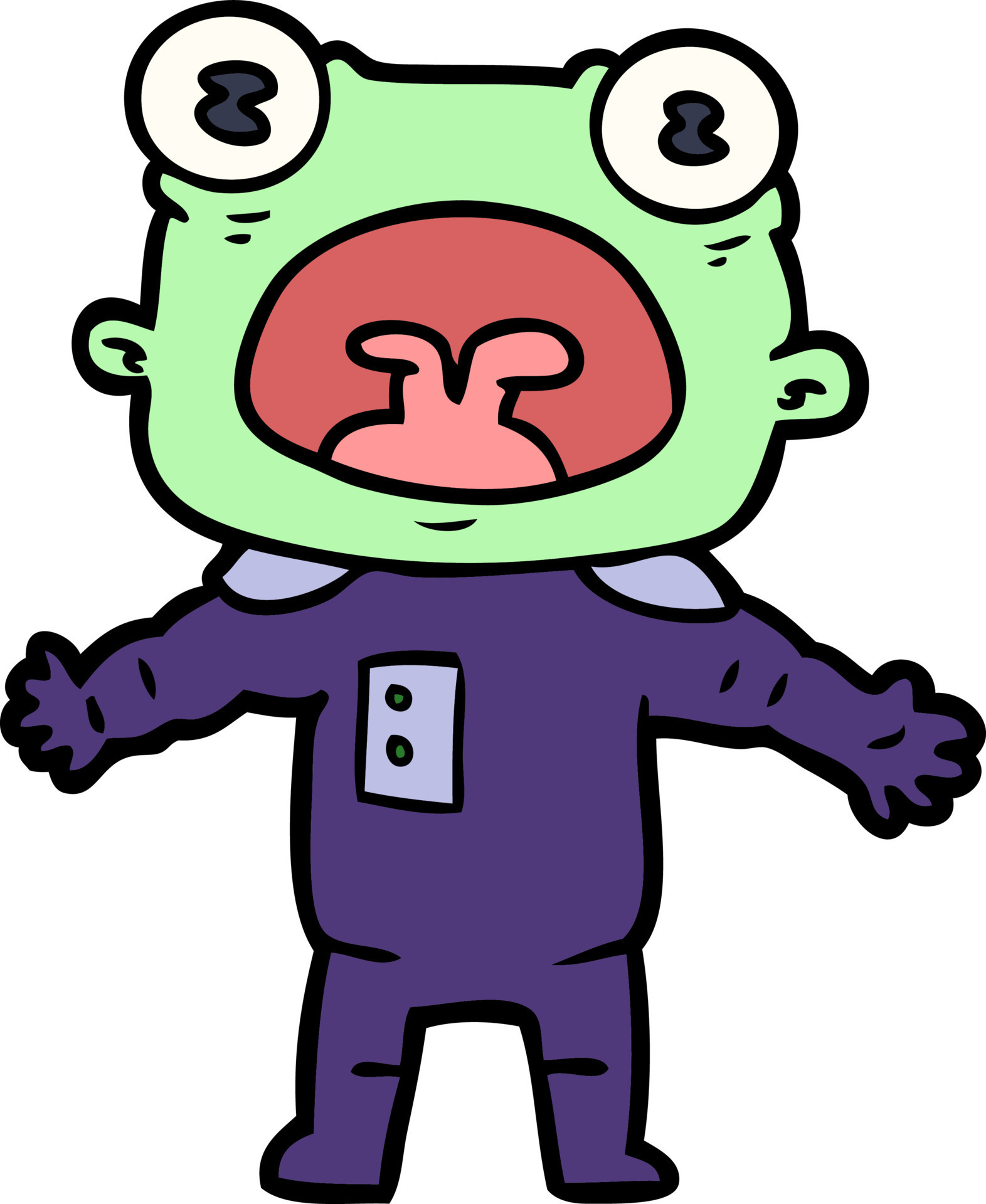 Cartoon alien character 13549579 Vector Art at Vecteezy