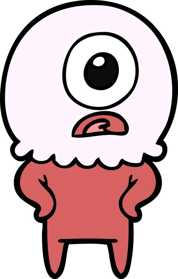 Cartoon alien character vector