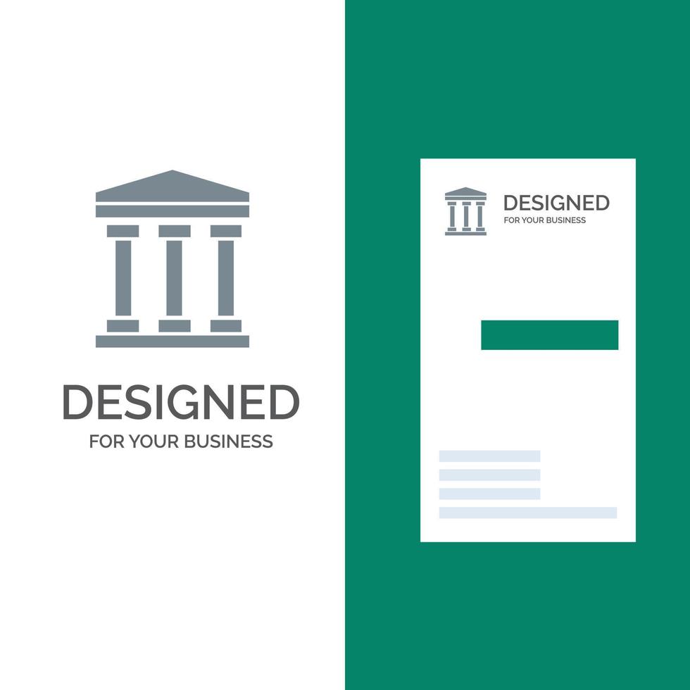 User Bank Cash Grey Logo Design and Business Card Template vector
