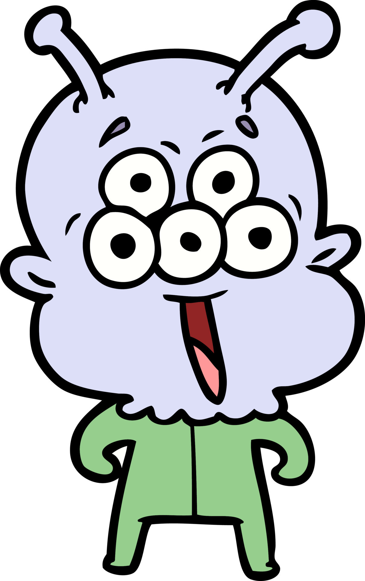 Vector alien character in cartoon style 13549909 Vector Art at Vecteezy