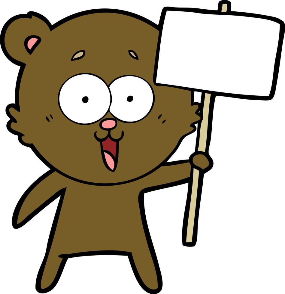 Vector bear character in cartoon style