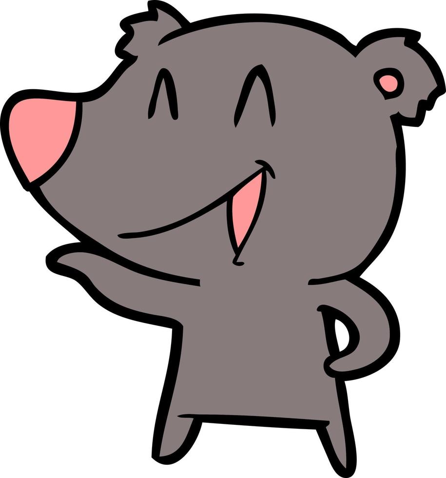 Vector bear character in cartoon style