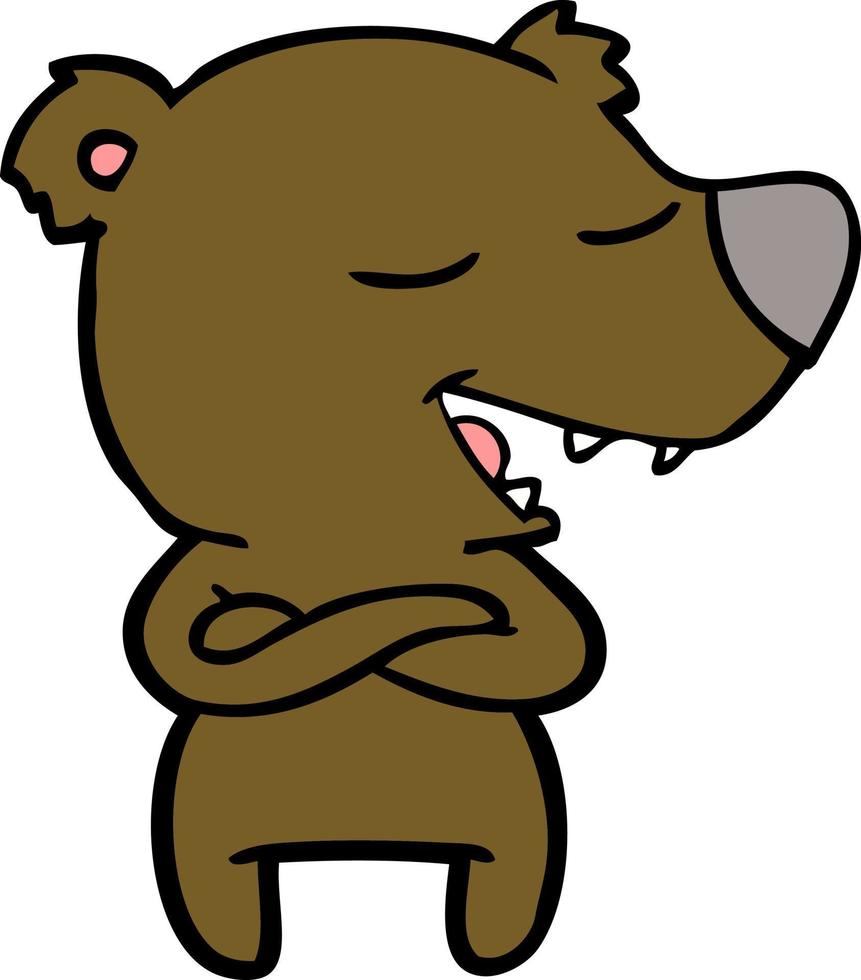 Cartoon peaceful bear vector